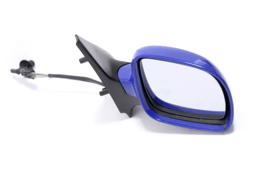 VW Polo 6N2 manueller Spiegel Außenspiegel rechts außen blau LA5C (169239)