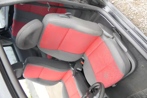 Seat Arosa VW Lupo Sitz vorn links Fahrersitz Höhenverstellung höhenverste rot (169460)