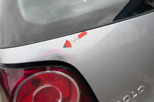 Polo 9N3 9N Heckklappe Kofferraumklappe Klappe silber LA7R grau silber --- Delle (169751)