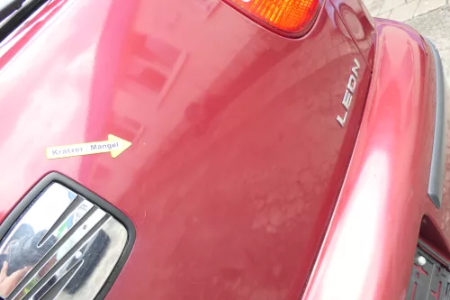 Seat Leon 1M Heckklappe Klappe hinten Kofferraumklappe rot LS3N Spoiler (169762)