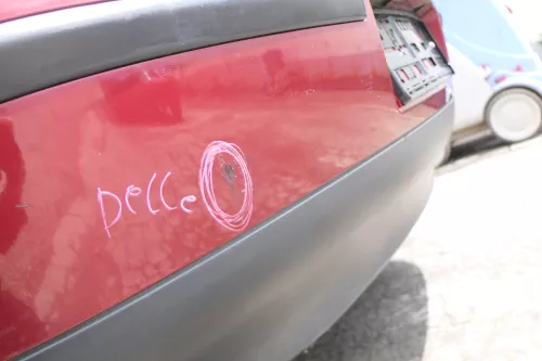 Seat Leon 1M Stoßstange Heckstoßstange hinten rot LS3N (169763)