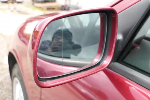 Leon 1M manueller Spiegel Außenspiegel links Glas rot LS3R (169765)