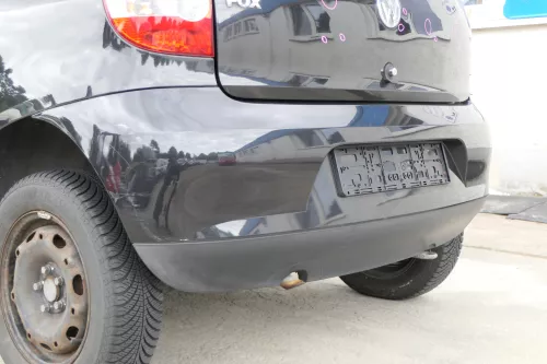 VW Fox 5Z Stoßstange hinten Stoßfänger schwarz LC9Z uni Heckstoßstange (170200)