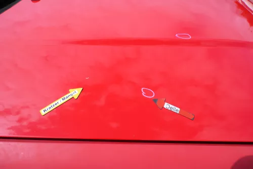 VW Polo 6N Motorhaube Klappe vorn vorne rot LP3G (170211)