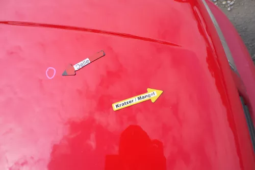 VW Polo 6N Motorhaube Klappe vorn vorne rot LP3G (170211)