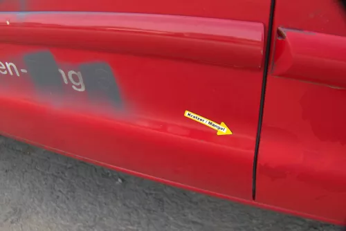 Sharan 7M Alhambra Tür links vorne Fahrertür rot bis Bj1999 ohne Anbaute (170300)