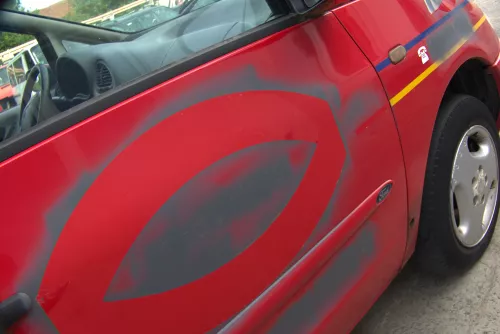 Sharan 7M Alhambra Tür rechts vorne Beifahrertür rot bis Bj1999 ohne Anbaute (170302)