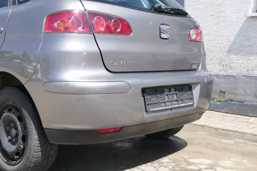 Seat Ibiza 6L Stoßstange Heckstoßstange hinten grau LS7U (170348)