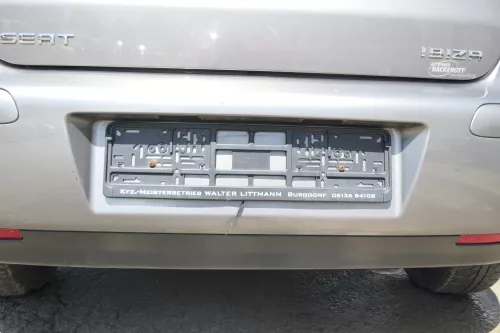 Seat Ibiza 6L Stoßstange Heckstoßstange hinten grau LS7U (170348)