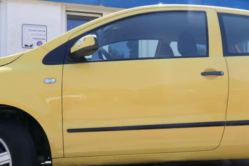VW Fox 5Z Tür vorne links Fahrertür gelb LY1C - ohne Anbauteile