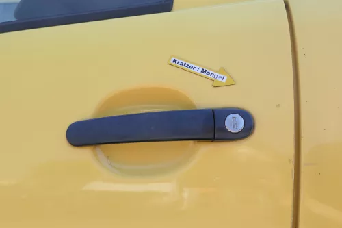 VW Fox 5Z Tür vorne links Fahrertür gelb LY1C - ohne Anbauteile (170407)