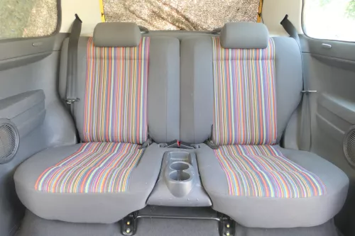 VW Fox Rückbank mit Kopfstützen Kopfstütze Rücksitzbank getrennt teilbar geteilt