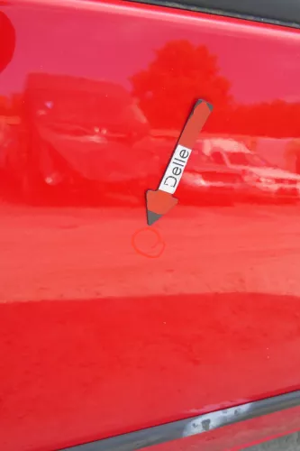 VW Lupo Seat Arosa Tür vorne links Fahrertür rot LP3G (mechanischer Fenster (170466)