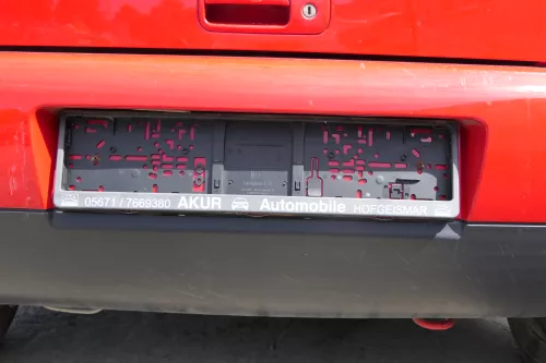 VW Lupo Stoßstange hinten Heckstoßstange Stoßfänger rot LP3G (170471)