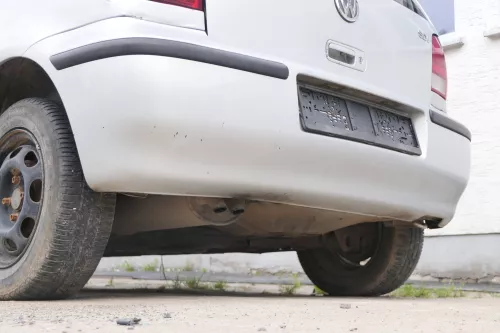 VW Polo 6N2 Stoßstange hinten Heckstoßstange Stoßfänger silber LB7Z (170483)