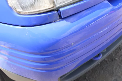 Seat Arosa 6H Stoßstange vorne vorn Frontsttoßstange blau LS5J (170562)