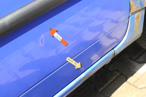 VW Lupo Seat Arosa Tür vorne rechts Beifahrertür blau LS5J (mechanischerFenst (170563)