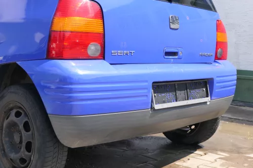 Seat Arosa 6H Stoßstange hinten Heckstoßstange blau LS5J (170567)