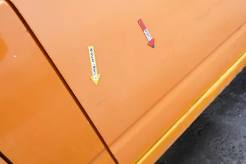 VW T4 Tür vorne rechts orange LP2C Beifahrertür 701831056H bis ca1996 ohne Anbau (170592)