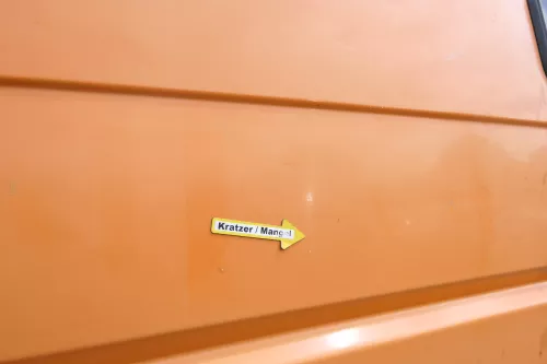 VW T4 Tür vorne links orange LP2C Fahrertür 701831055H bis ca1996 ohneAnbauteile (170597)