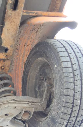 VW T4 DOKA Pritsche Radhausschale Radhaus hinten rechts oder links passend orang