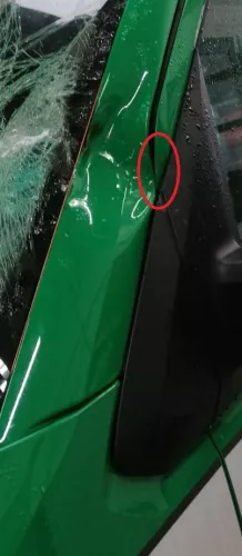 VW Crafter 7C MAN TGE Tür vorne links Fahrertür grün L629 629 - Delle Mängel (170648)