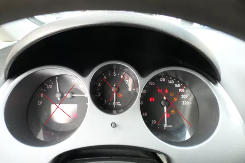 Seat Altea 5P Abdeckung Tacho Tachorahmen silber leuchtsilber Rahmen Blende