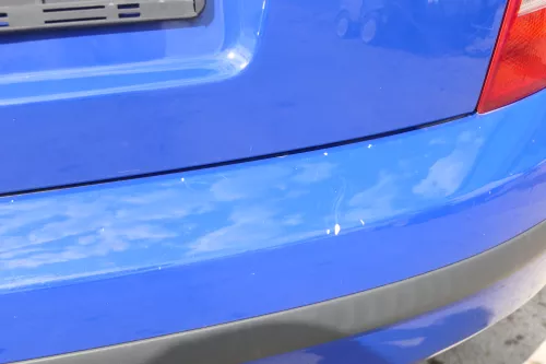 Skoda Fabia 6Y Schrägheck Stoßstange hinten Heckstoßstange blau LF5K (170745)