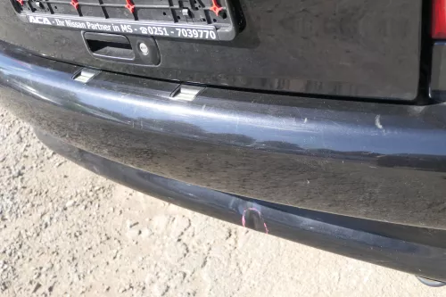 VW Polo 6N Stoßstange hinten 2-geteilte Heckstoßstange schwarz LC9Z Stoßfänger (170770)