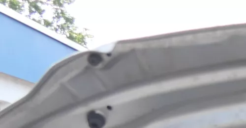 A3 8P Motorhaube Haube Klappe vorn vorne grau LX7W silber  - MÄNGEL KNICK (170781)