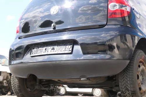 VW Fox 5Z Stoßstange hinten Stoßfänger schwarz L041 uni Heckstoßstange (170843)