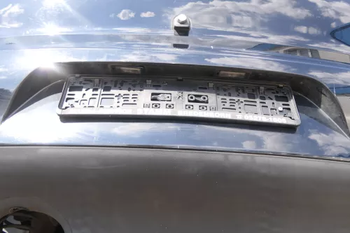 VW Fox 5Z Stoßstange hinten Stoßfänger schwarz L041 uni Heckstoßstange (170843)