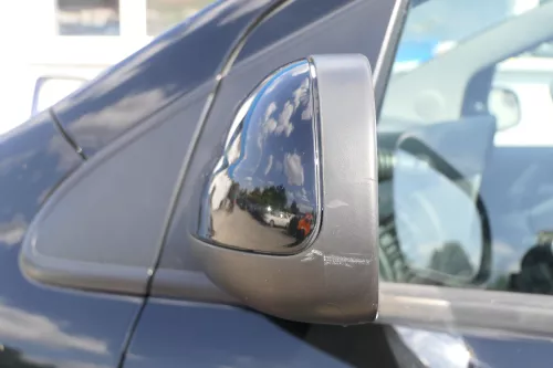 VW Fox 5Z manueller Spiegel Außenspiegel + Glas links schwarz L041 (170845)