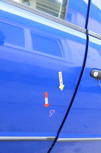 Skoda Fabia 6Y Limousine Schrägheck Tür hinten rechts blau LF5K (170900)