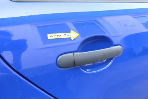 Skoda Fabia 6Y Limousine Schrägheck Tür hinten rechts blau LF5K (170900)