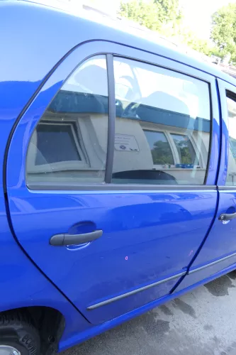 Skoda Fabia 6Y Limousine Schrägheck Tür hinten rechts blau LF5K (170900)
