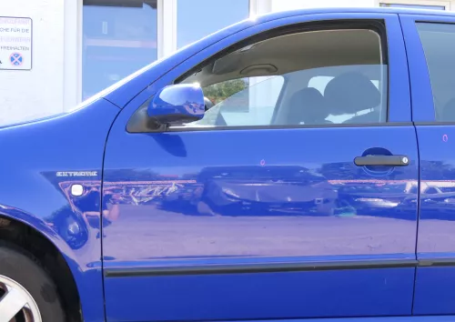 Fabia 6Y Kombi + Limousine Tür vorne links Fahrertür blau LF5K ohneAnbaute