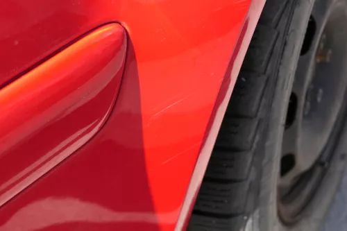 VW Golf 4 Limousine Stoßstange hinten Heckstoßstange Stoßfänger rot LP3G (171082)