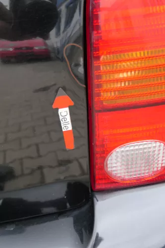 VW Lupo 6X Heckklappe Klappe Kofferraumklappe Scheibe schwarz L041 (171143)
