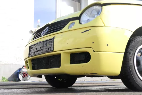 VW Lupo 6X Stoßstange vorne Frontstoßstange Stoßfänger gelb LD1B Sport (171239)