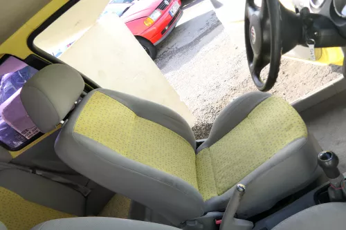 Seat Arosa VW Lupo Sitz vorn links Fahrersitz Höhenverstellung höhenverste gelb (171250)