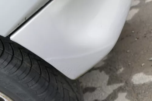 VW Polo 6N Stoßstange hinten 2-geteilte Heckstoßstange silber LB7Z Stoßfänger (171406)