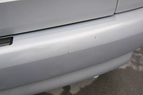 VW Polo 6N Stoßstange hinten 2-geteilte Heckstoßstange silber LB7Z Stoßfänger (171406)