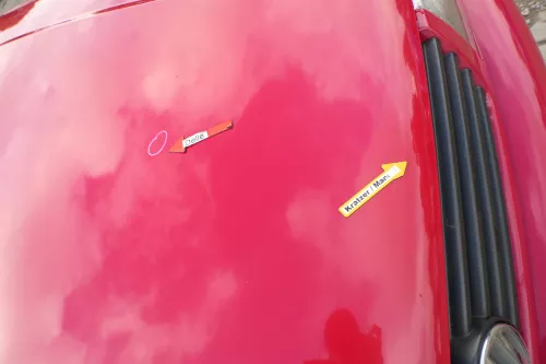 VW Caddy 9K Polo Variant 6Kv Kombi Motorhaube vorne rot LY3D Klappe Haube (171475)