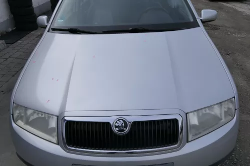 Skoda Fabia 6Y Motorhaube Klappe vorne silber grau LF7T mit Grill vorn