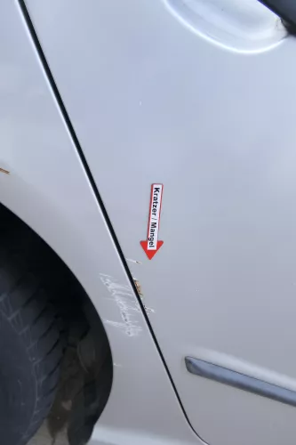 Skoda Fabia 6Y Limousine Schrägheck Tür hinten rechts grau silber LF7T diamantsi (171568)