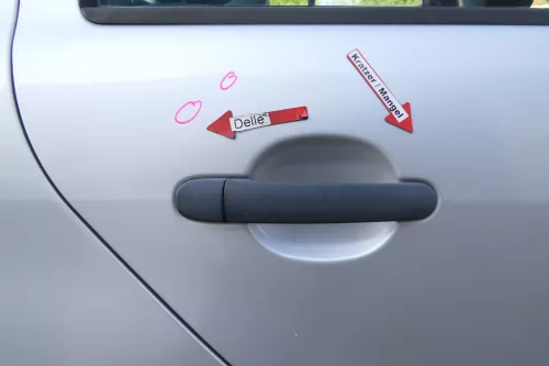 Skoda Fabia 6Y Limousine Schrägheck Tür hinten rechts grau silber LF7T diamantsi (171568)