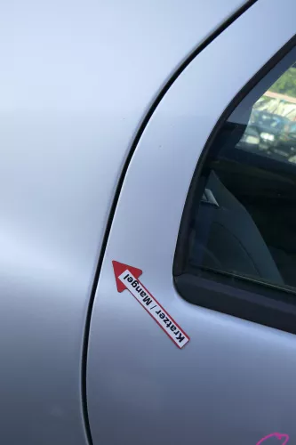 Skoda Fabia 6Y Limousine Schrägheck Tür hinten rechts grau silber LF7T diamantsi (171568)