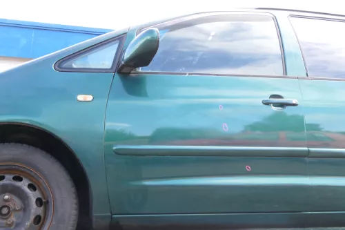 Sharan 7M Alhambra Tür links vorne Fahrertür grün LC6P bis Bj1999 ohne Anbaute