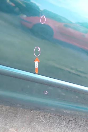 Sharan 7M Alhambra Tür links vorne Fahrertür grün LC6P bis Bj1999 ohne Anbaute (171633)